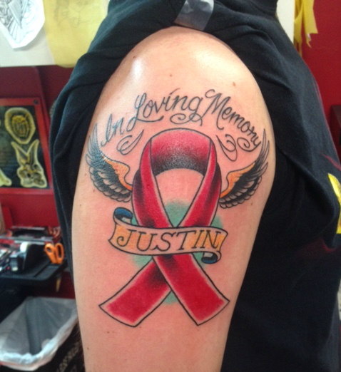 Justin Wolfe's Brother Memorial Tattoo